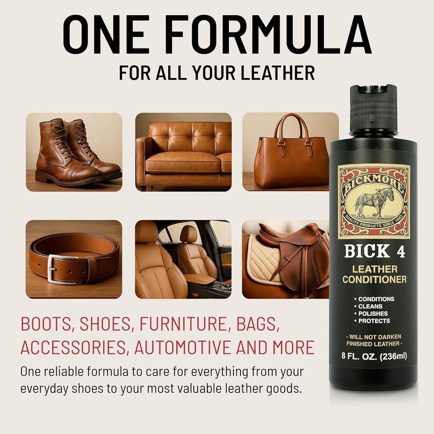Bick 4 Leather Conditioner 16 Fl Oz – Best Since 1882 – 16 Fl Oz (Pack of 1)