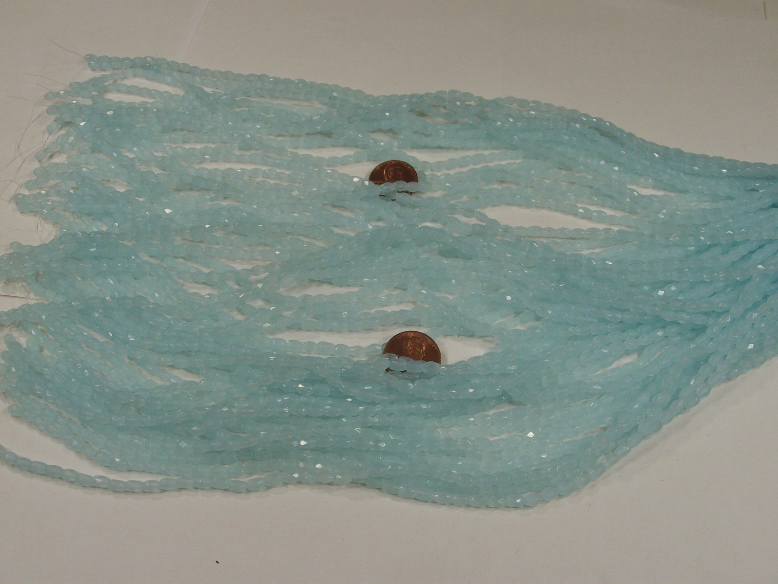 45 Strands 13″ (4mm x 5mm) Sky Blue China Crystal Glass Beads Bulk Lot (CQ-12) ⭐