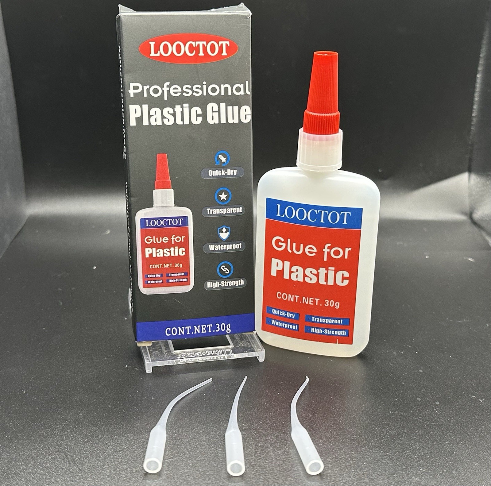 LOOCTOT Plastic Glue for Plastic Repair Super Instant Glue .30g