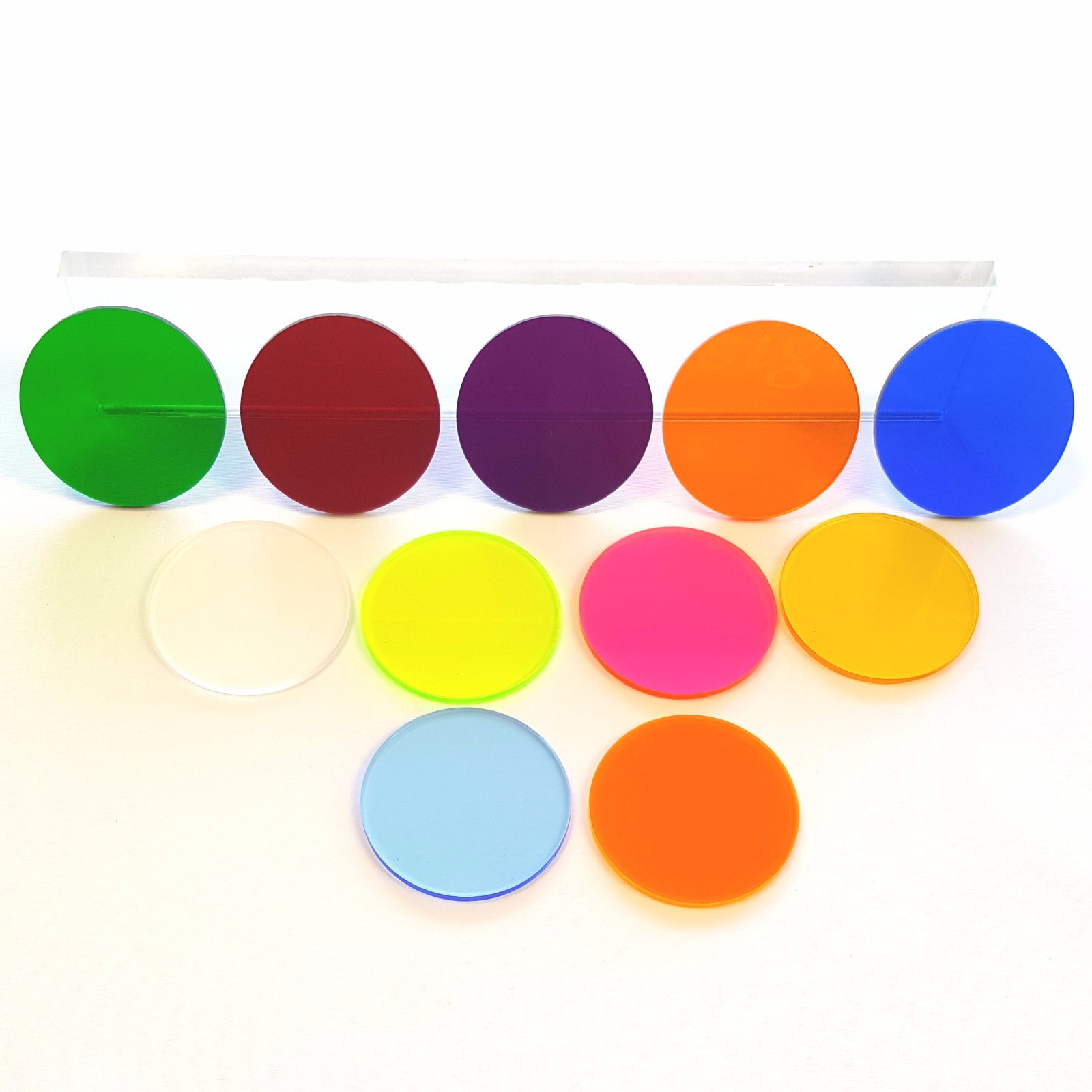 25 ACRYLIC CIRCLE BLANKS TRANSLUCENT 1/8″ THICK(SELECT COLOR&SIZE) ACRYLIC ROUND