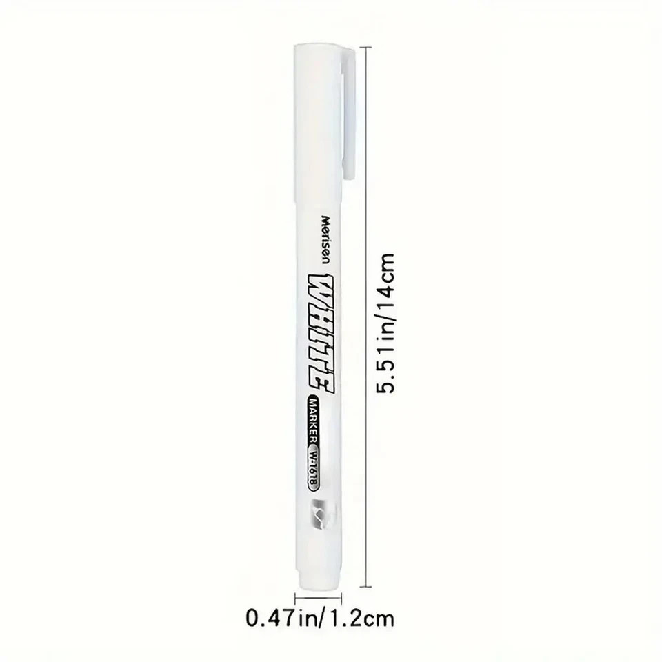 3 pcs White Waterproof Permanent Paint Marker Pens for Metal Wood Fabric