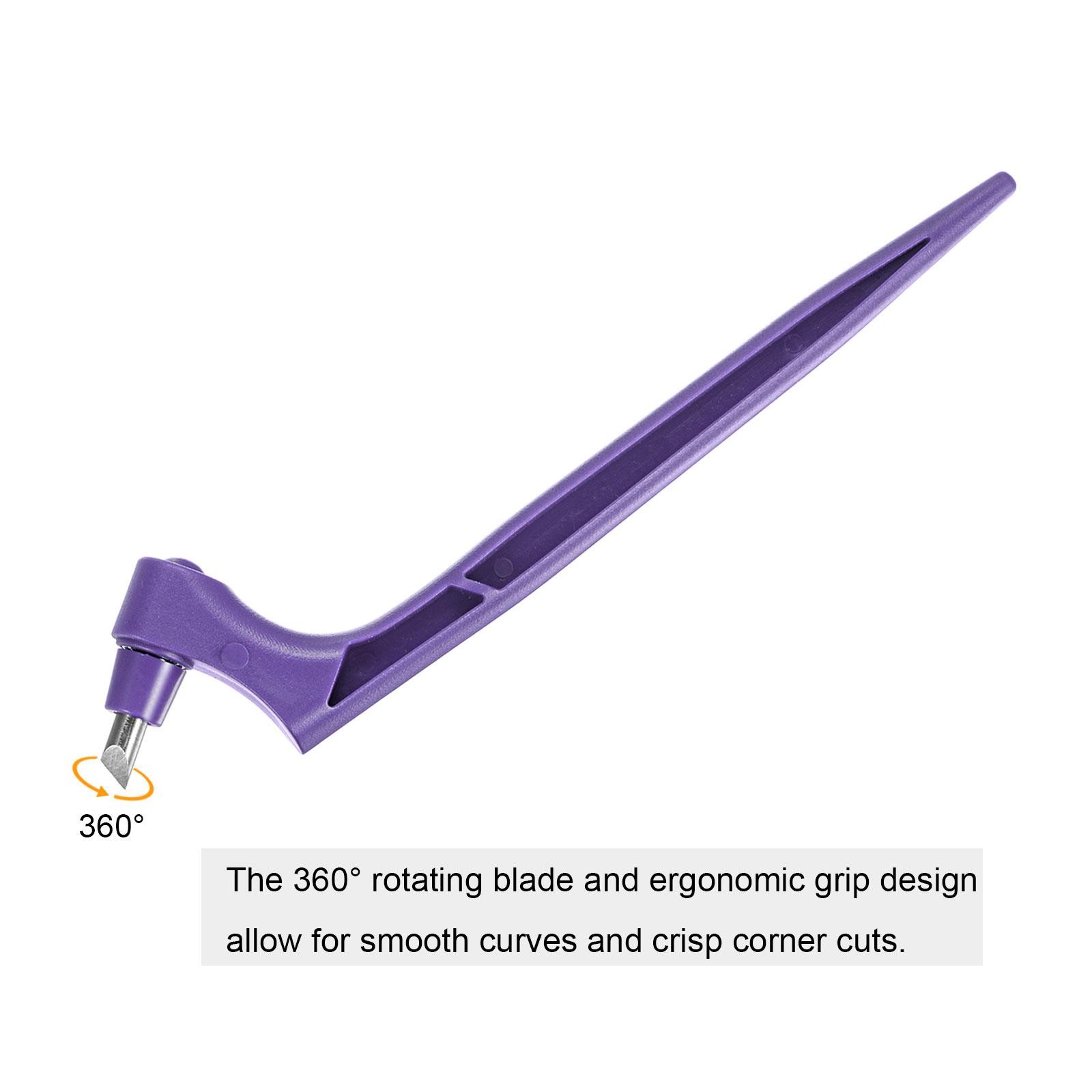 360 Degree Rotating Craft Cutting Tools with 15 30 45 Degree Blade Purple