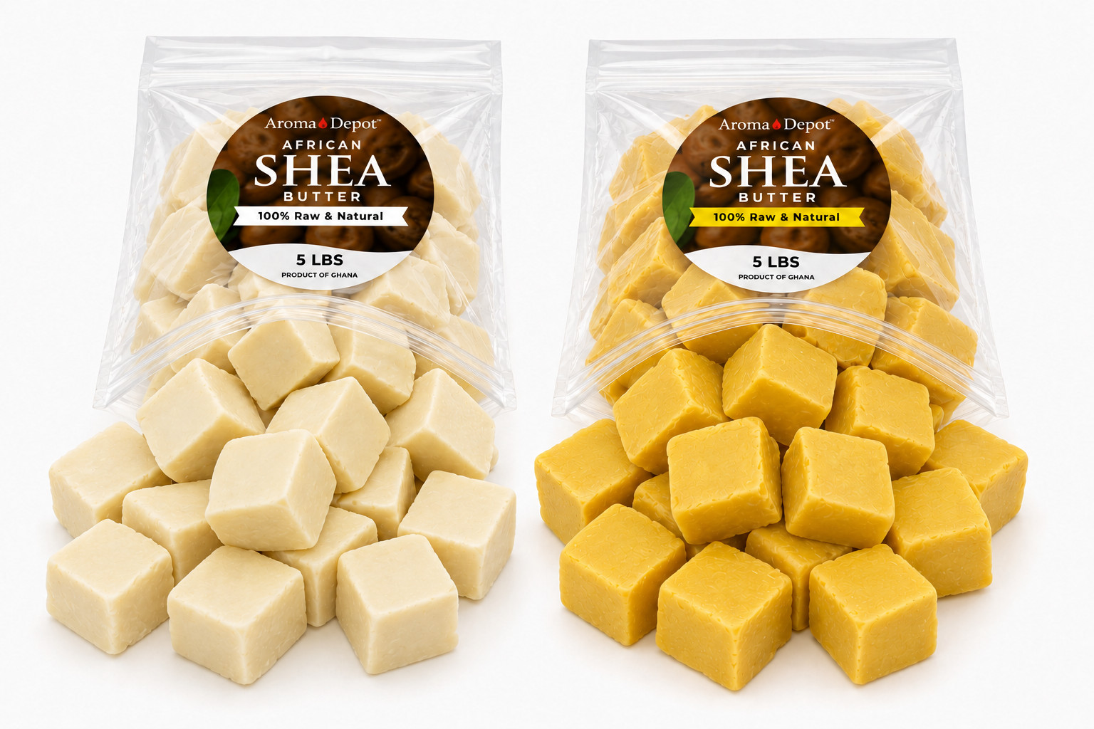 5 lbs. Raw African Shea Butter Yellow From GHANA Natural UNREFINED Pure Organic