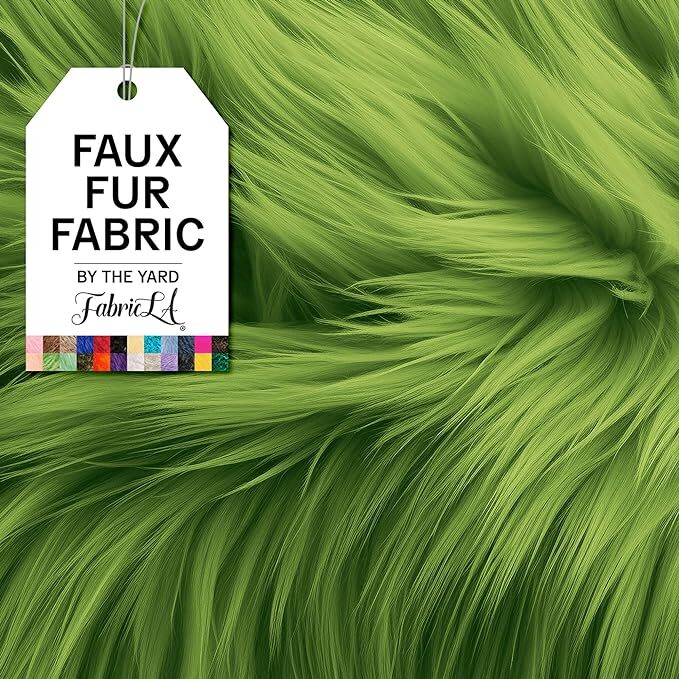 FabricLA Shaggy Faux Fur Fluffy Fabric by the yard | Artificial Art & Craft