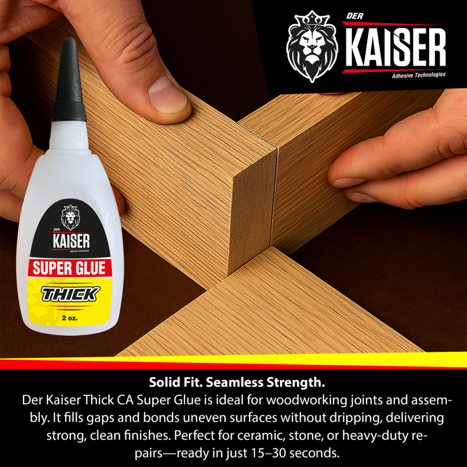 Der Kaiser Thick CA Super Glue – 2 oz Bottle – Gap-Filling Adhesive -DIY & Wood