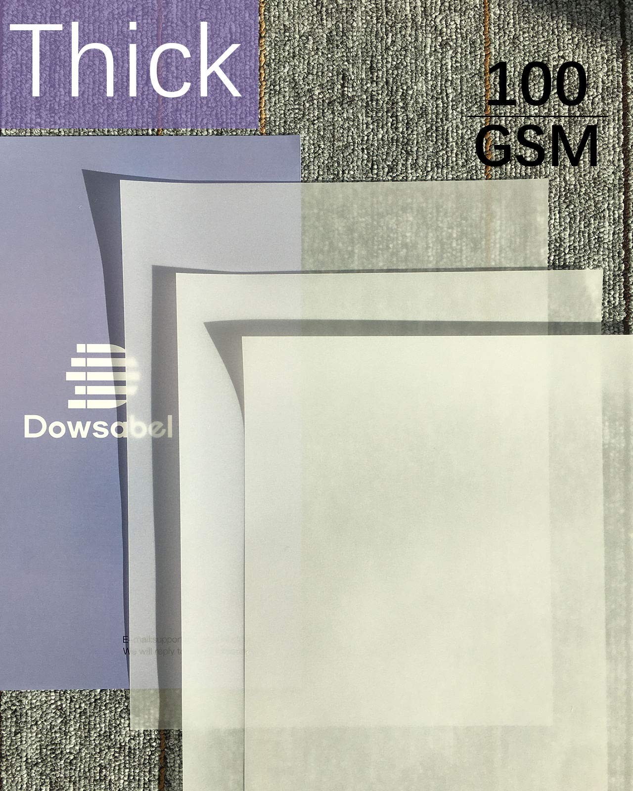 Translucent Vellum Paper, Dowsabel 68LBS 8.5 x 11 inches Printable Vellums