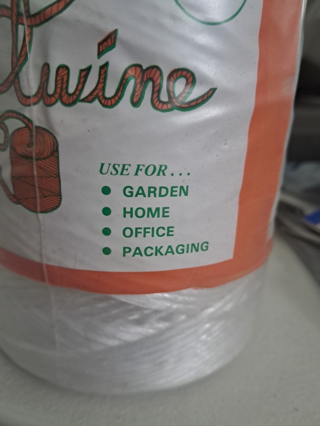 1,050 Foot White Poly Twine Tube Polypropylene Packaging Twine