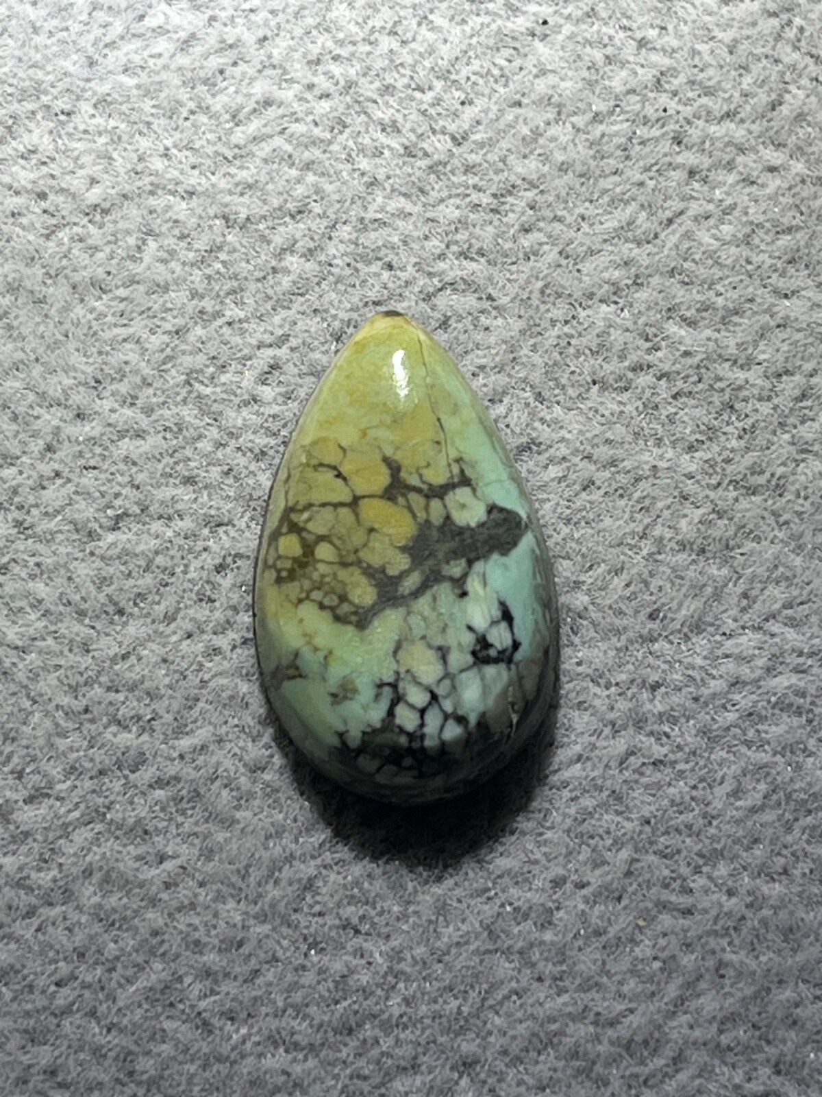 Tree Frog Variscite mine 8.35 ctw pear tear drop Cabochon NV, USA