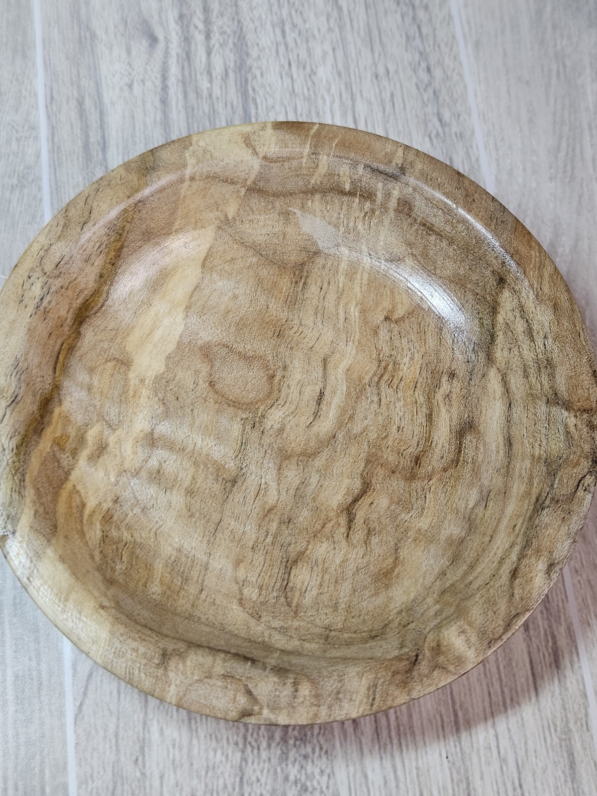 Gary Boshart Signed Hand Turned Maple Wood Bowl 2024 Artisan Decorative Catchall