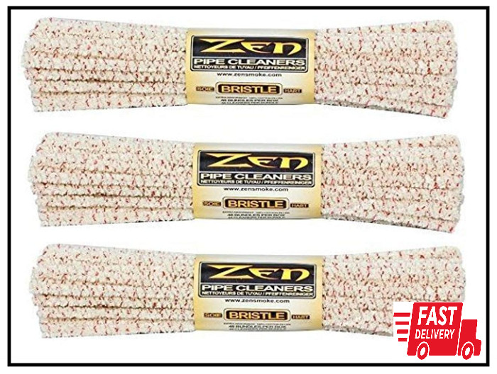 ZEN Bundles Zen Pipe Cleaners Hard Bristle, 132 Count (Pack of 3),Yellow