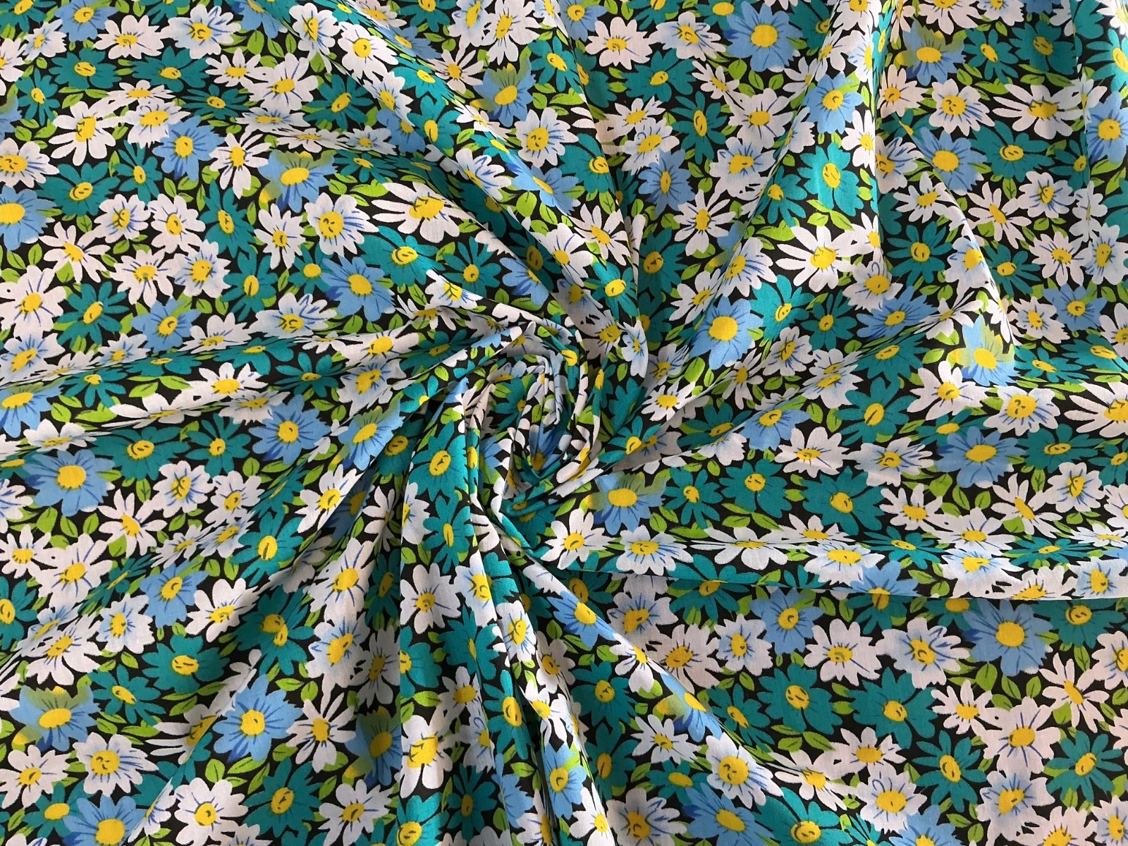 Floral Print Cotton Blend Fabric 56″- 60″ Wide By The YARD