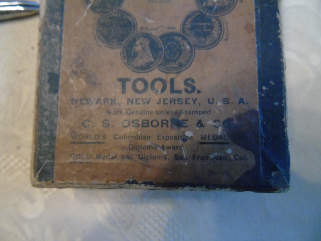1 C S Osborne Antique Leather Working 6″ Compass & Box As Is!!!