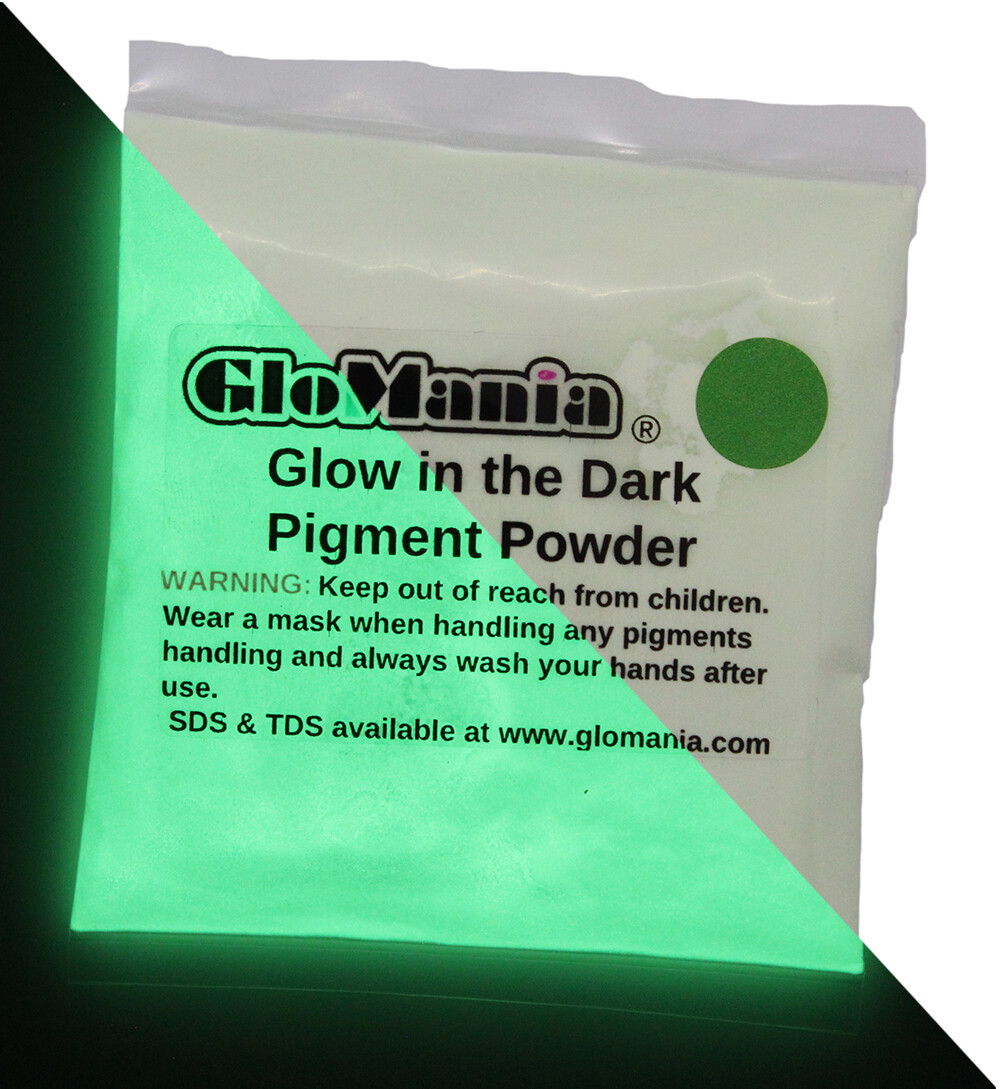 GREEN Glow in the Dark Pigment Powder 10g, Invisible, Resin Coating, Art