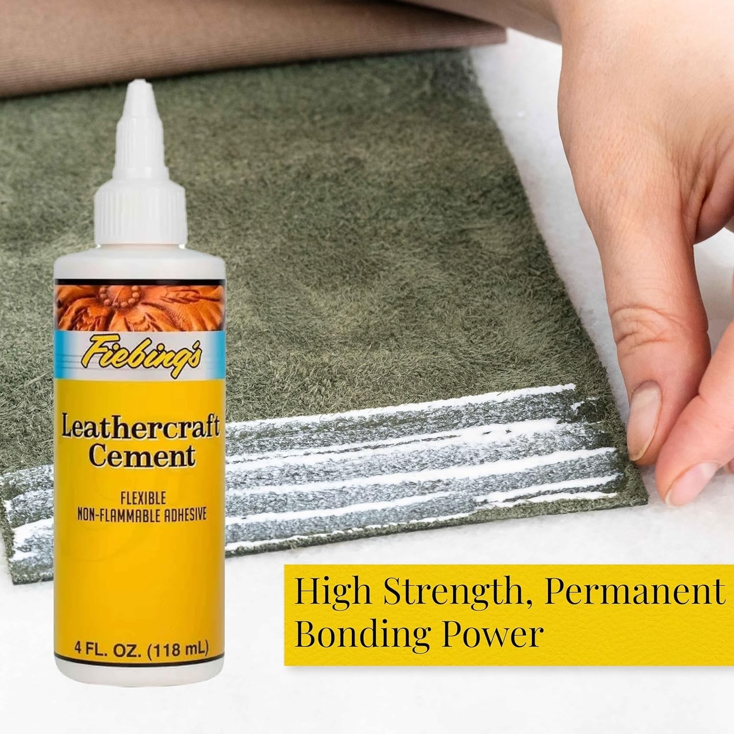 4 oz High Strength Leather Glue – Flexible, Permanent Adhesive for DIY Projects
