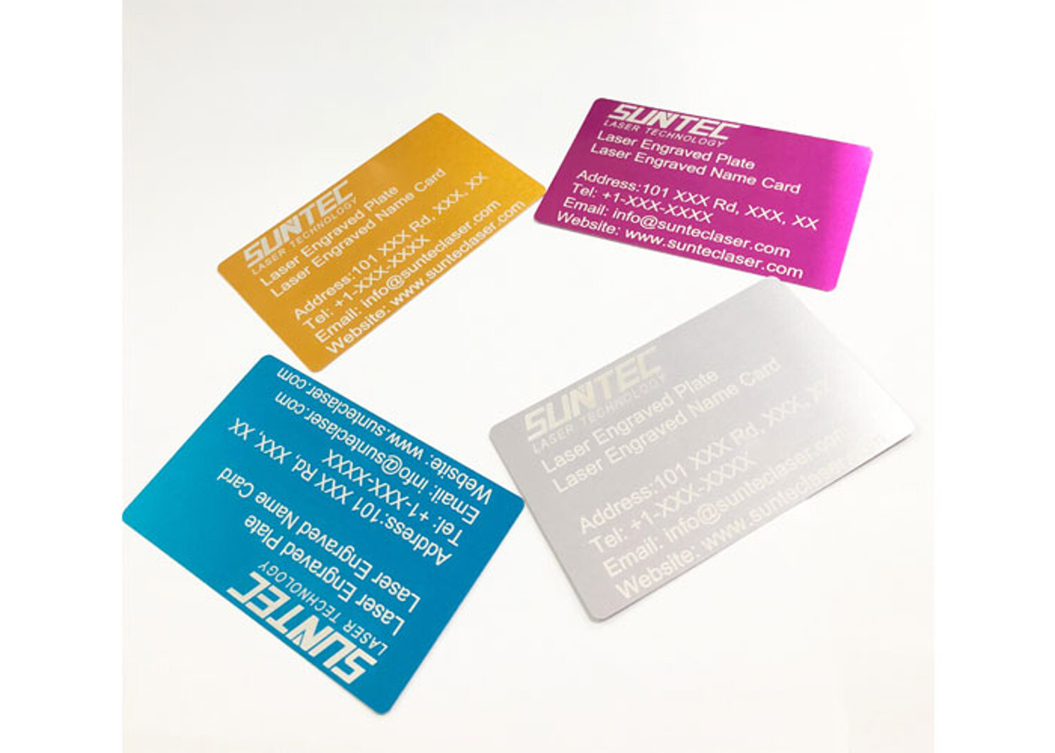 100 THICK 0.5mm Anodized Aluminum Business Card Blanks Metal Laser Engraving