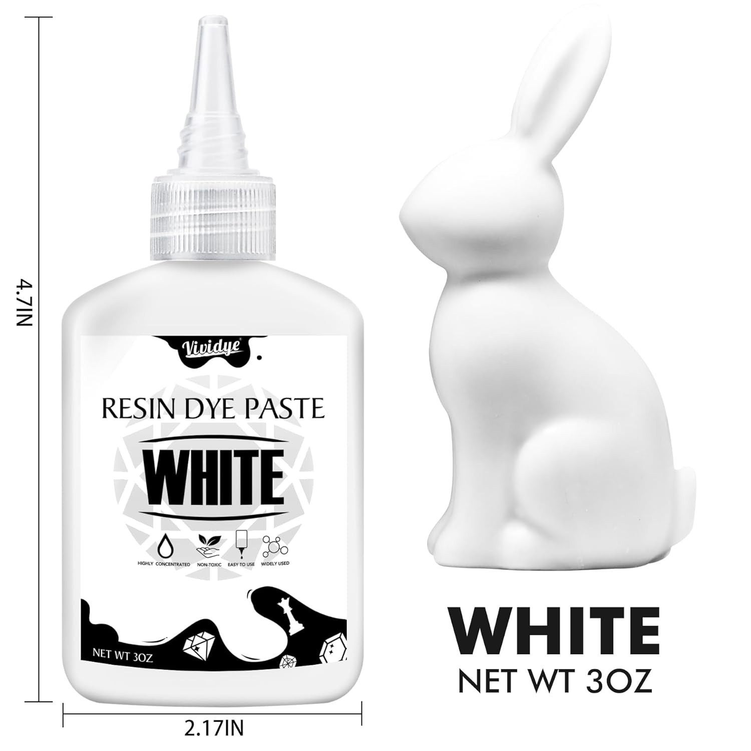White Epoxy Resin Pigment Paste, 6Oz High Concentrated White Resin Color Pigment