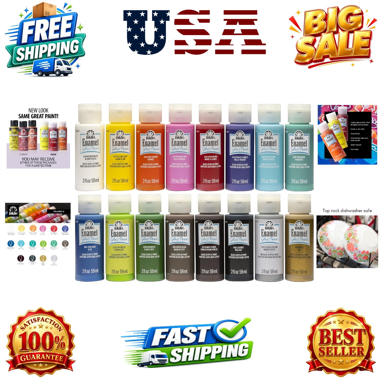 Gloss Finish Acrylic Enamel Craft Set Designed for Beginners and Artists, Non…