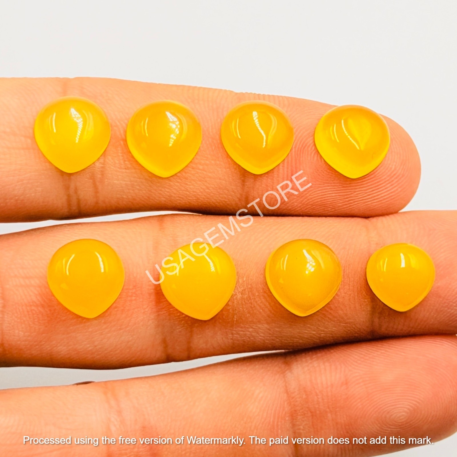Natural Heart Shape Yellow Chalcedony Gemstone Loose Jewelry Making 5MMTO15MM