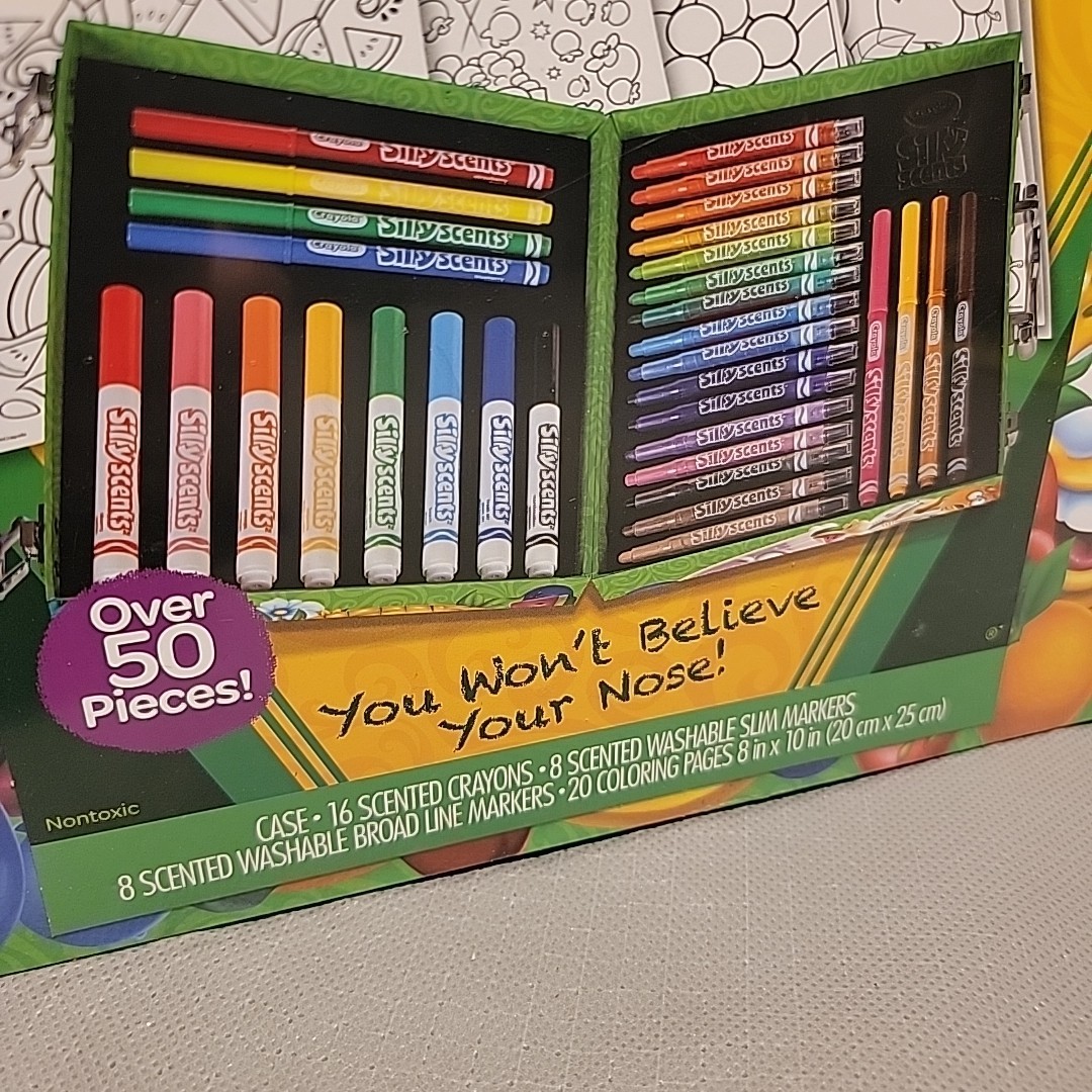 NEW Crayola Silly Scents Sweet Mini Art Case Nontoxic 50+ Pieces 04-0015 SEALED