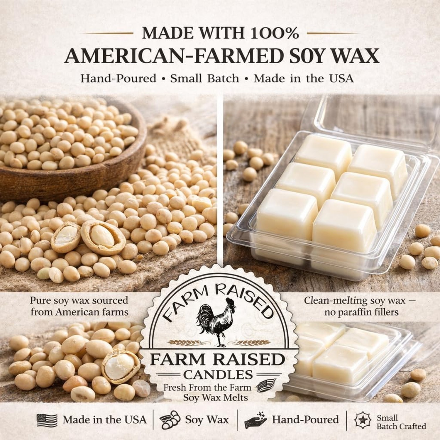 USA Grown Soy Wax Melts – Fall Spice – Bakery Variety Pack – 5 Pack, 16oz