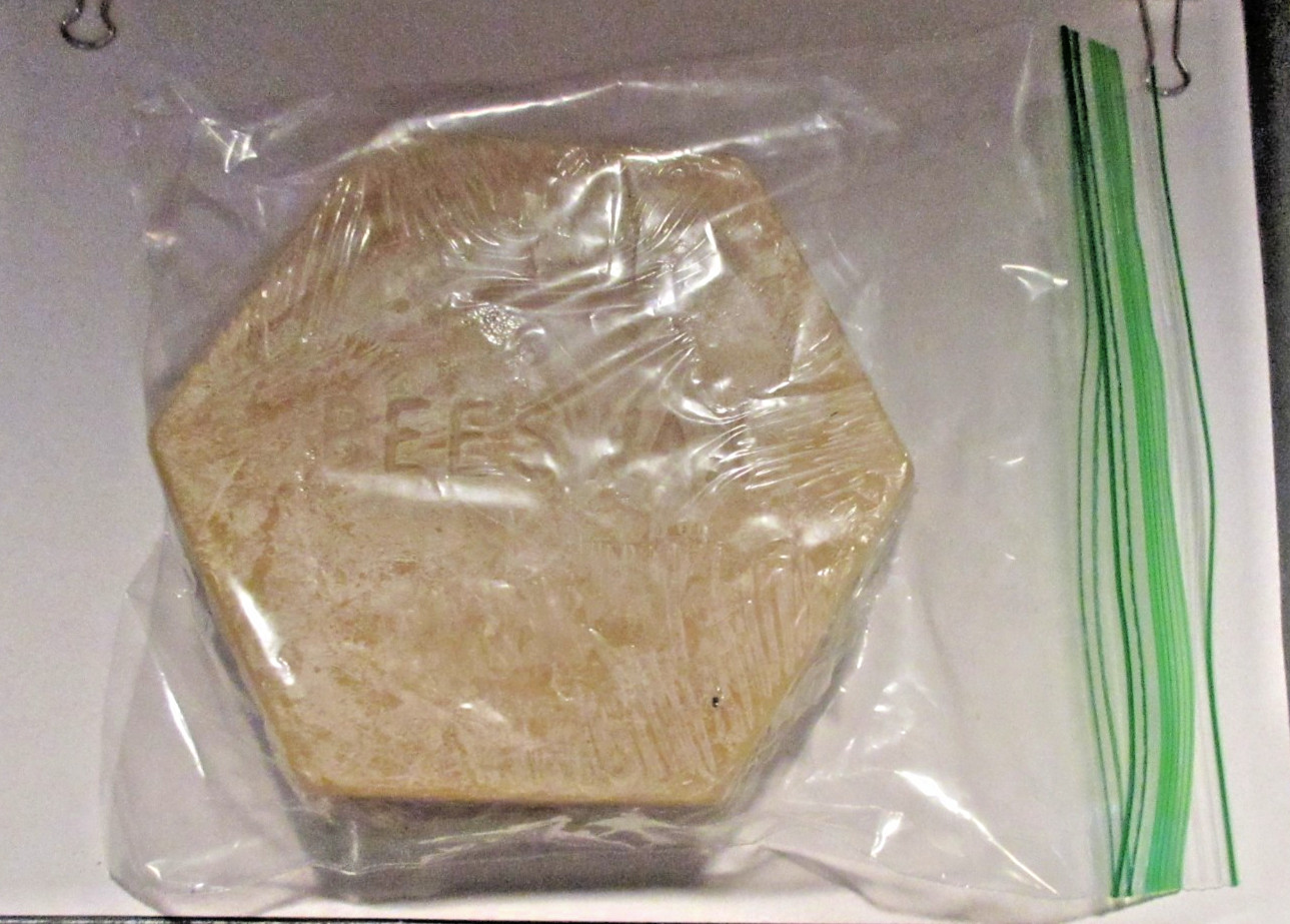 NATURAL BAR PURE Bee’s Wax~HEXAGON-Gold/Yellow-1 lb.-2oz Prim-DIY-Crafts-Candle+