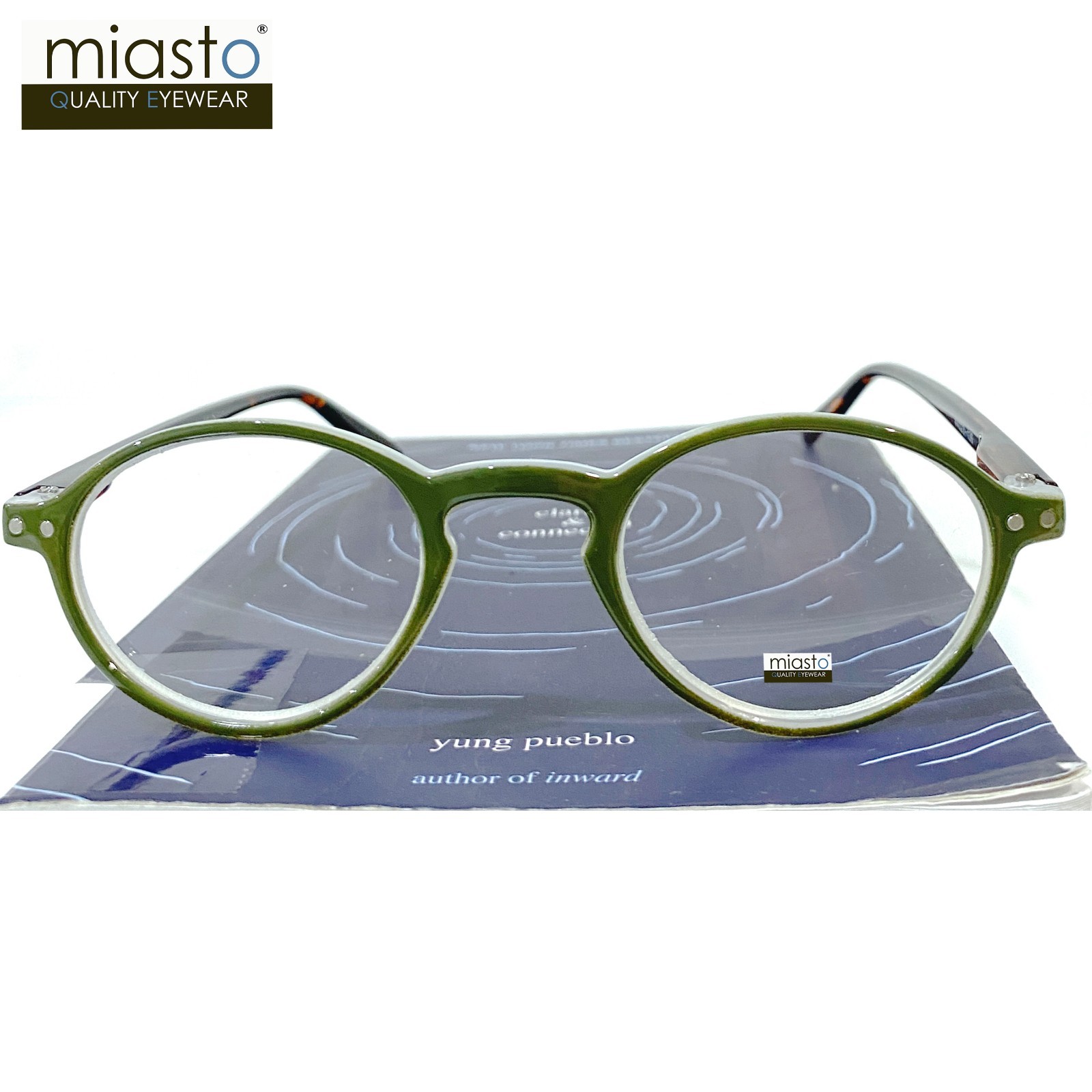NWT$39.99 MIASTO RETRO ROUND KEYHOLE PREPPY READER VINTAGE READING SPECS GLASSES
