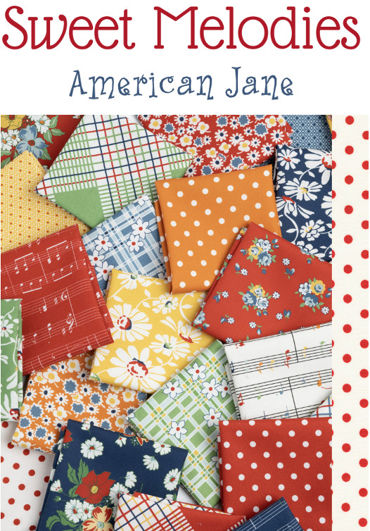Moda SWEET MELODIES 21810 18 Navy Blue Floral AMERICAN JANE Quilt Fabric 30’s