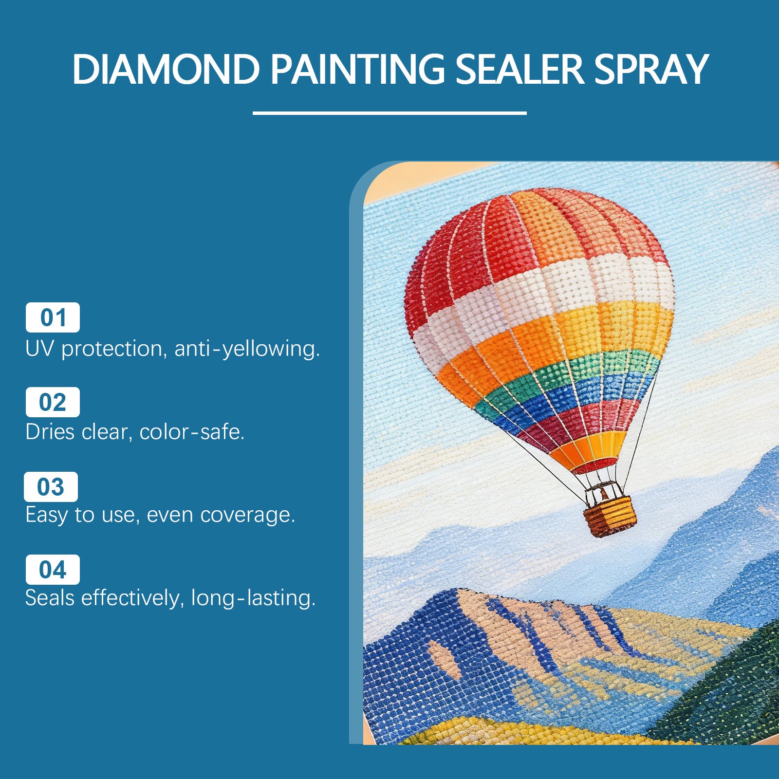 100ml Diamond Art Sealer Spray – Fast Drying Permanent Hold Glue, Easy to Use No