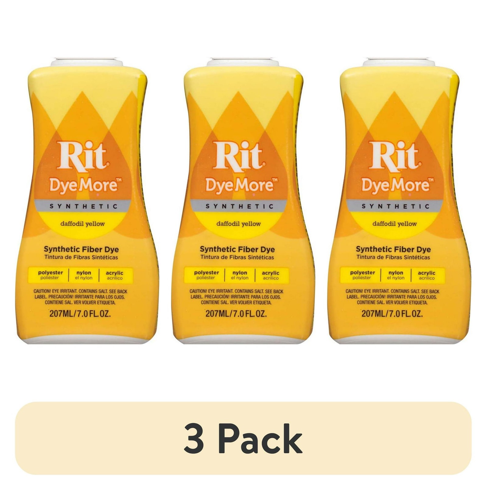Rit Dye More Synthetic 7oz-Daffodil Yellow 3 Pack