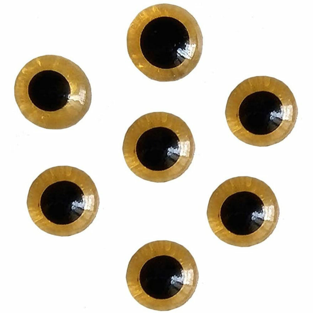 Amber Glass Eyes For Needle Felting Bears Dolls Decoys Sewing w/Box 100Pcs