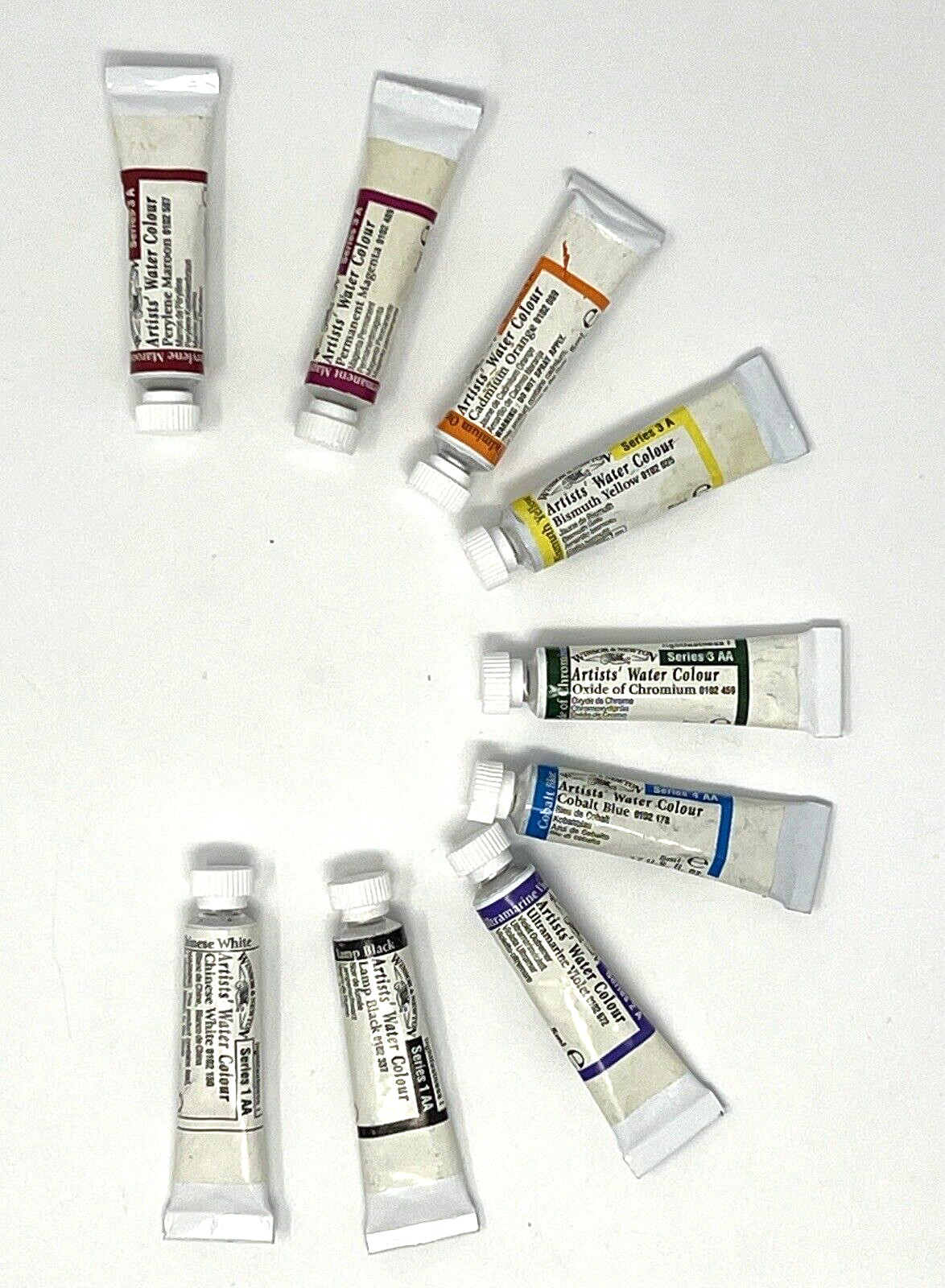 RAINBOW Winsor & Newton Artists’ Water Colour Professional 5ml Paint Tubes (9)