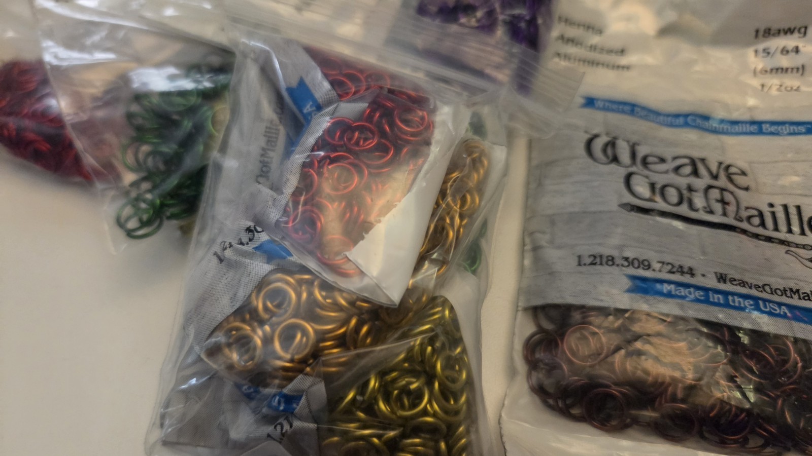 CRAFT LOT! Weave Got Maille Jump Rings Assortment, Aluminum Stainless Assorted