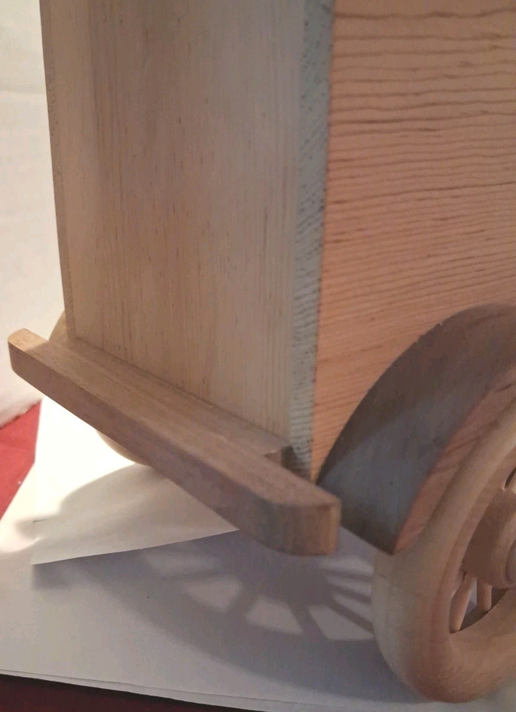 Wood Art Model T Delivery Van Handcrafted Light Unfinished Wood Unique Decor
