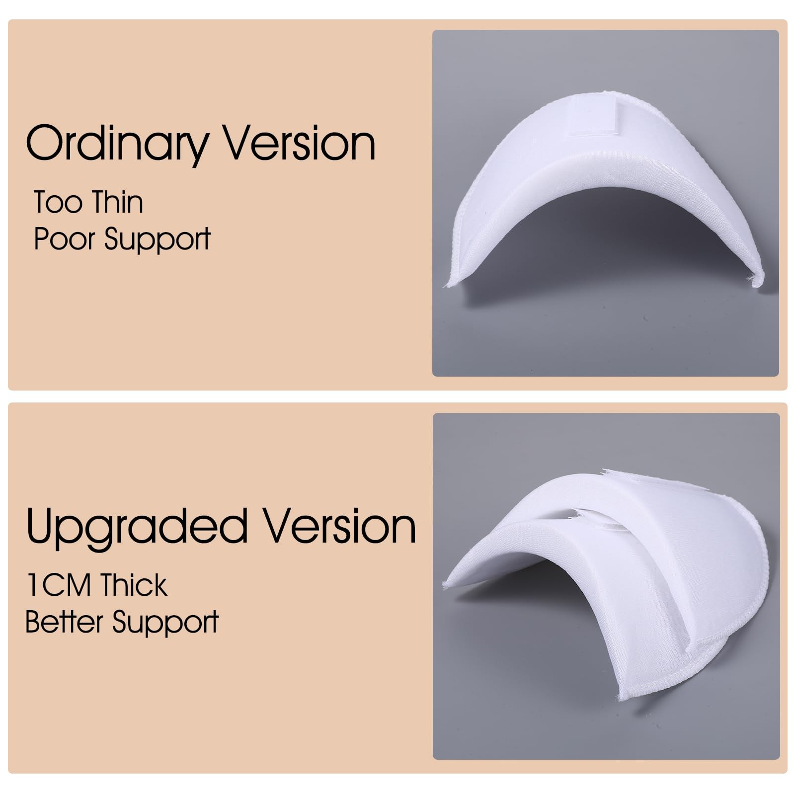 3 Pairs Shoulder Pads for Women Clothes Soft Sponge Anti-Slip Detachable Shou…