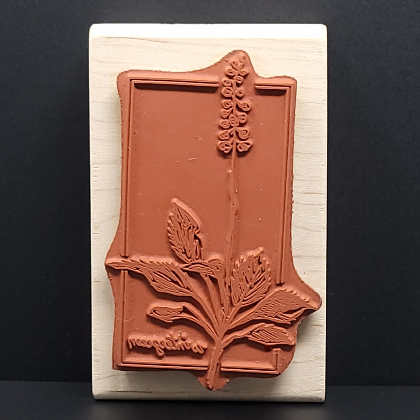 Stampington & CO MD Sketched Wintergreen Wood Mounted Rubber Stamp M4220