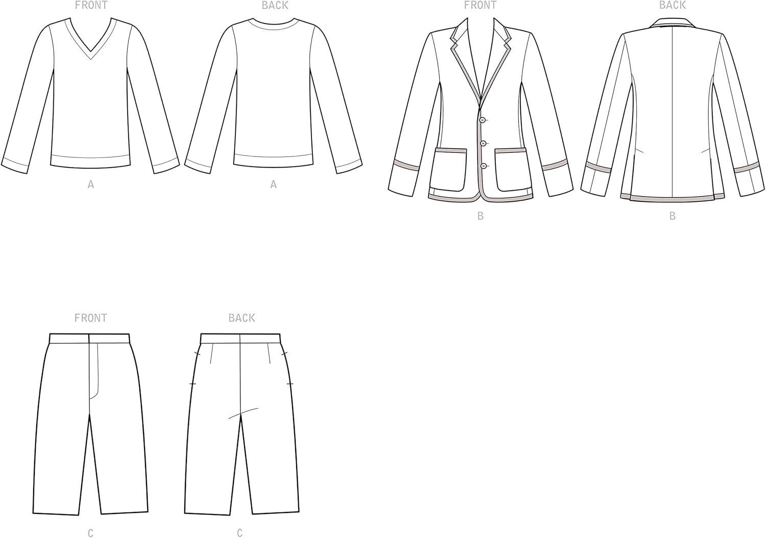 Simplicity Sewing Pattern 9094 Unisex Adult School Uniform Cosplay Costume 44-52