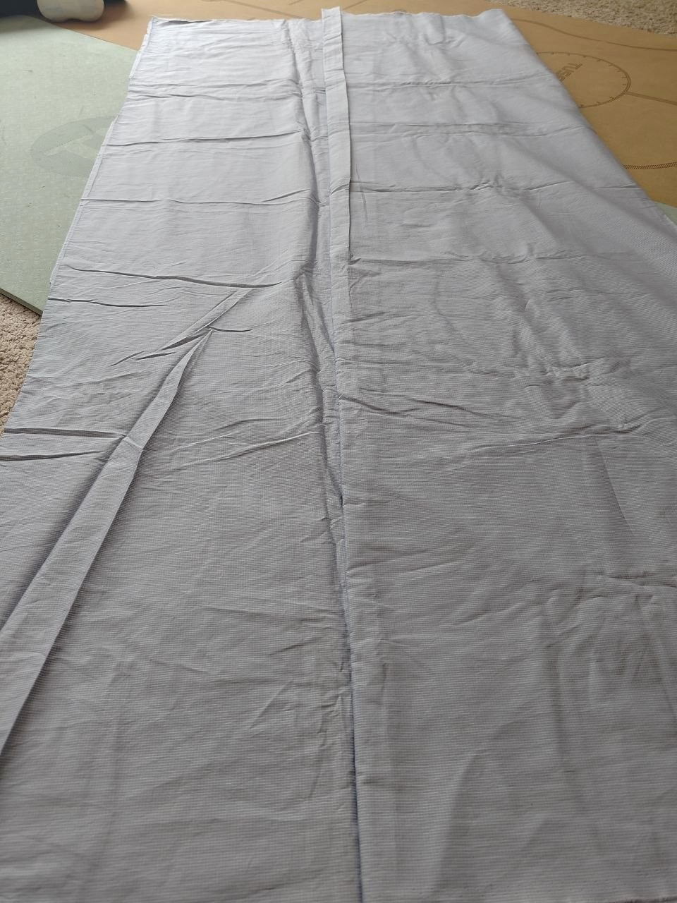 Getzner Austria shirting — grey/blue check — 60″ wide by 5yds