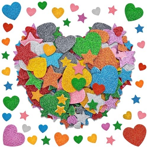 1179 PCS Self Adhesive Glitter Foam Stickers, DIY Art and Craft Supplies |