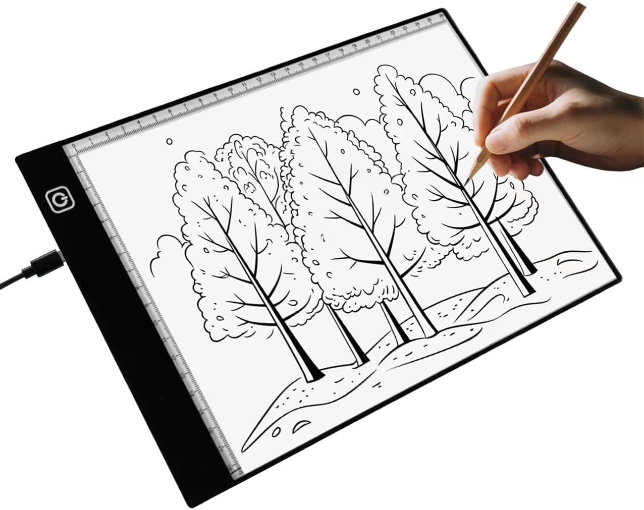 A4 LED Light Box for Tracing and Drawing – Ultra Thin Adjustable Light Table,…