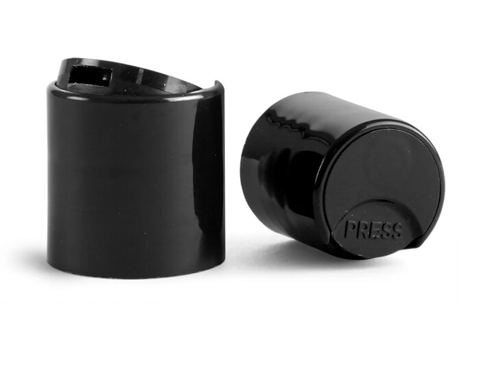 8 oz Clear PET Woozy Bottles w/ Black Disc Top Caps – Multiple Pack FREE SHIP
