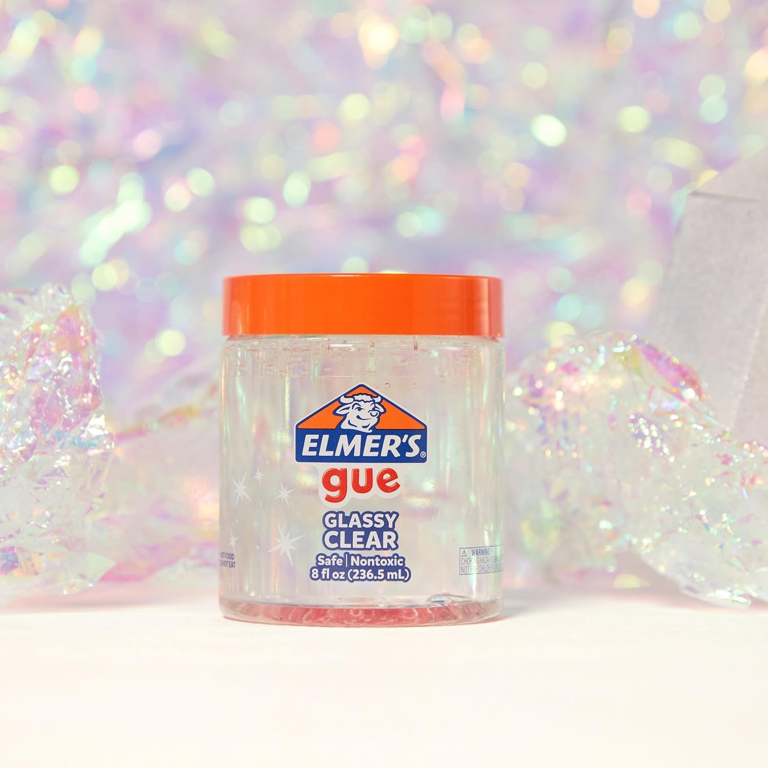 Gue Premade Slime Glassy Clear Great for Mixing in Add-ins 2 Count