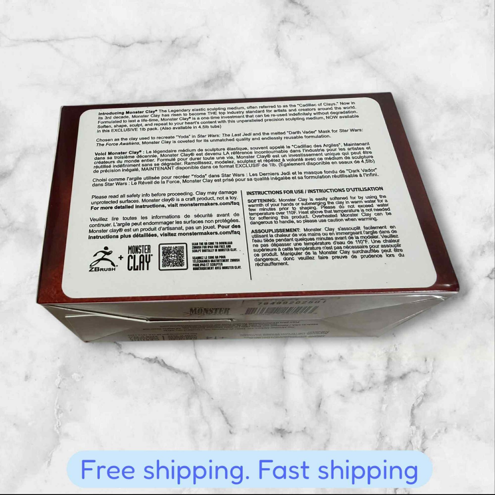 Monster Clay Sulfur-Free Oil-Based Elastic Clay 3Lb. Bulk Box BRAND NEW SHIPPING