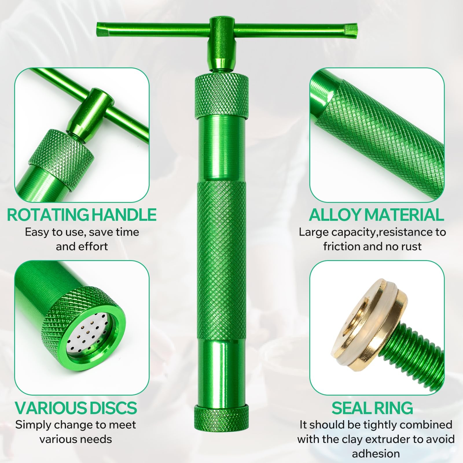 Polymer Clay Tools, Extruder, Sugar Paste Extruder-Green