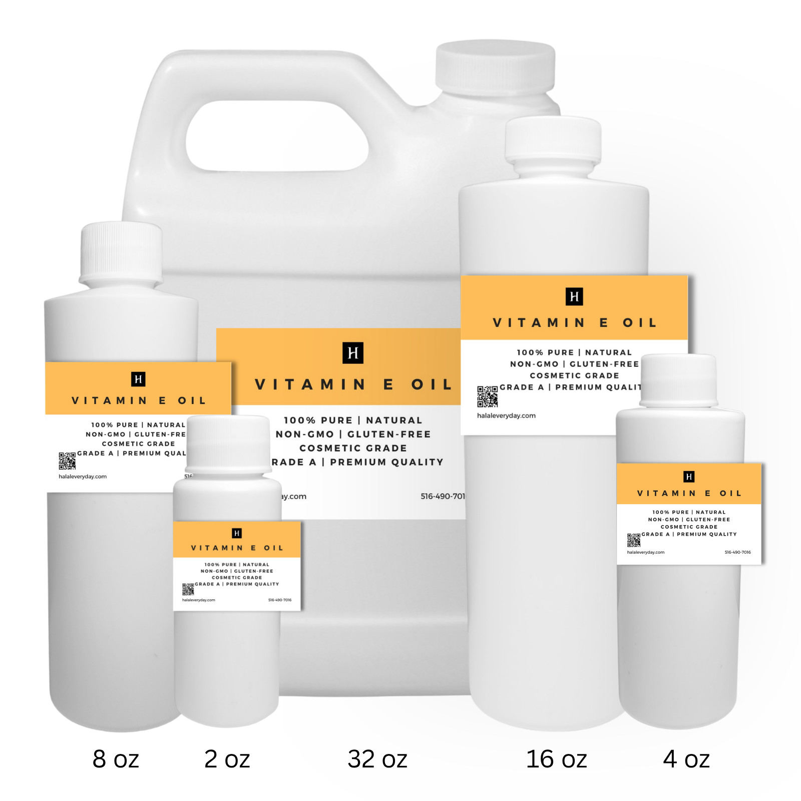 Vitamin E Oil 8 oz – 100% Pure Natural Non-GMO Smooth Gluten Free Full Spectrum