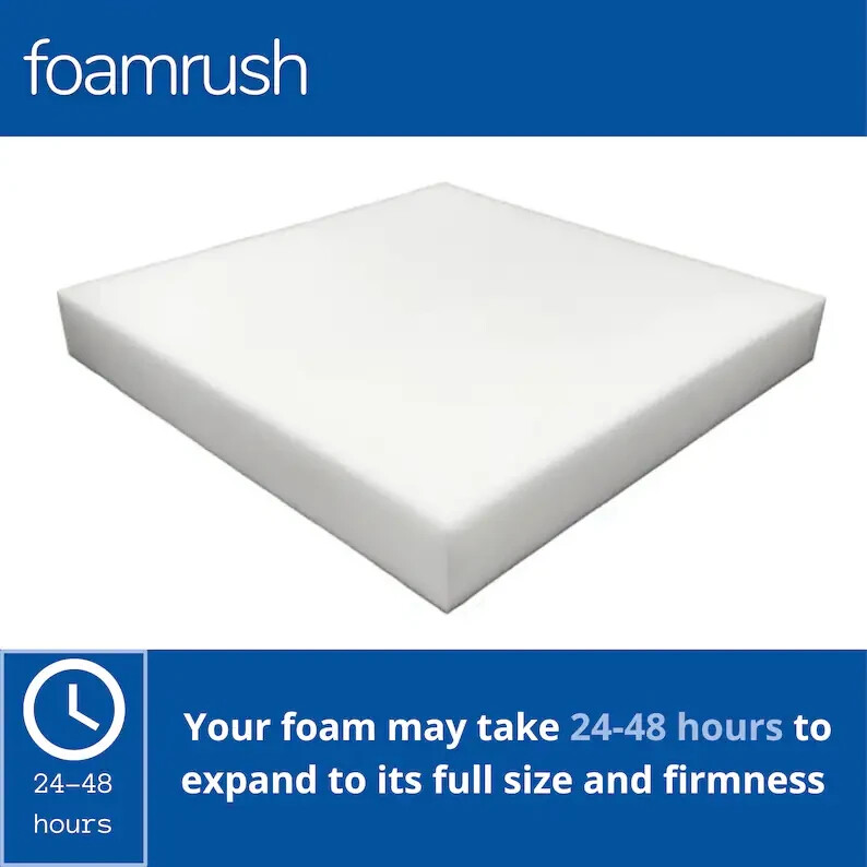 FoamRush 20″ x 23″ High Density Upholstery Foam Seat Cushion Replacement USA