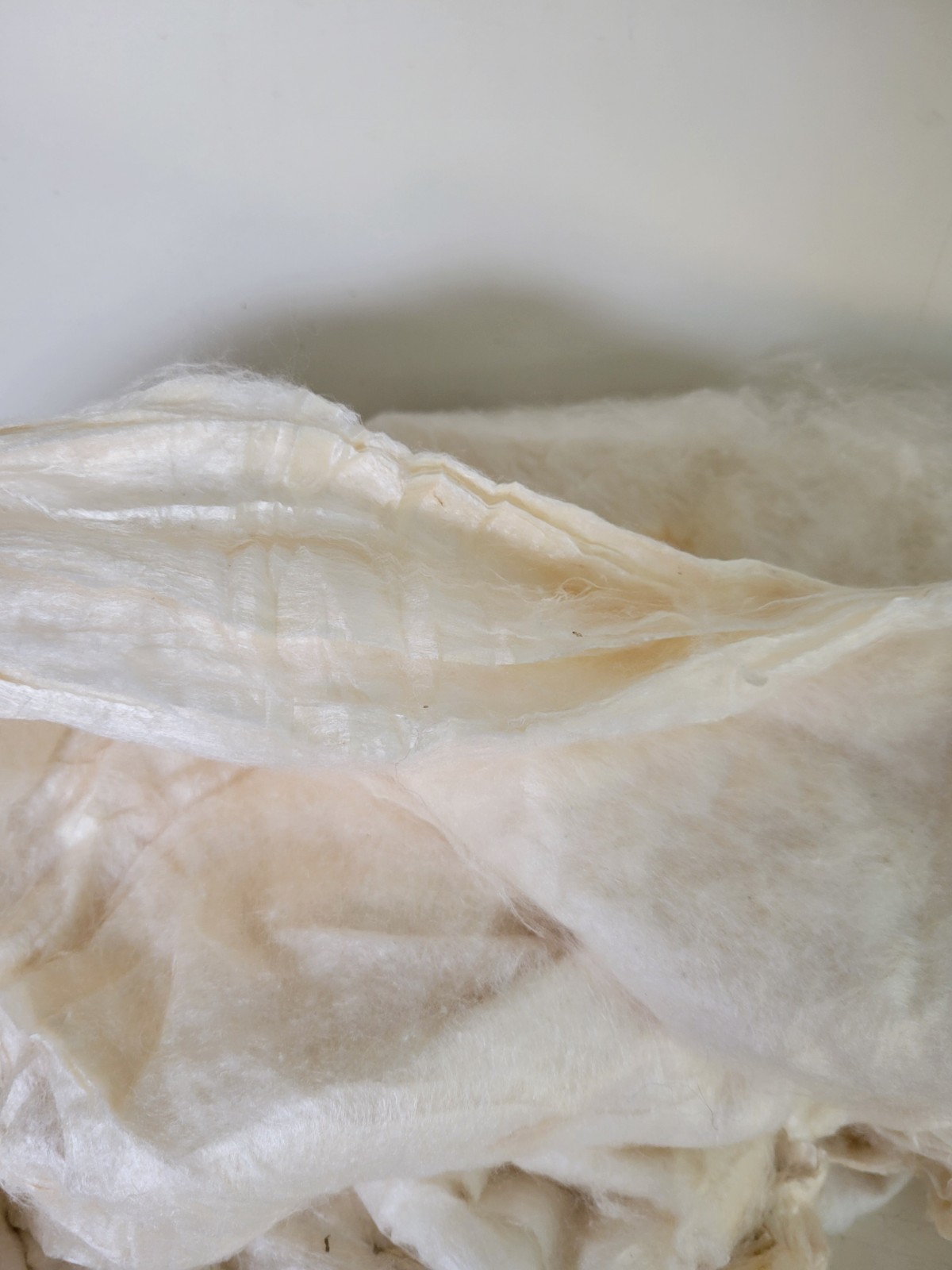 10.5 Oz. Silk Mawata Caps Top Silk Natural Spinning Fiber Undyed Mulberry Silk