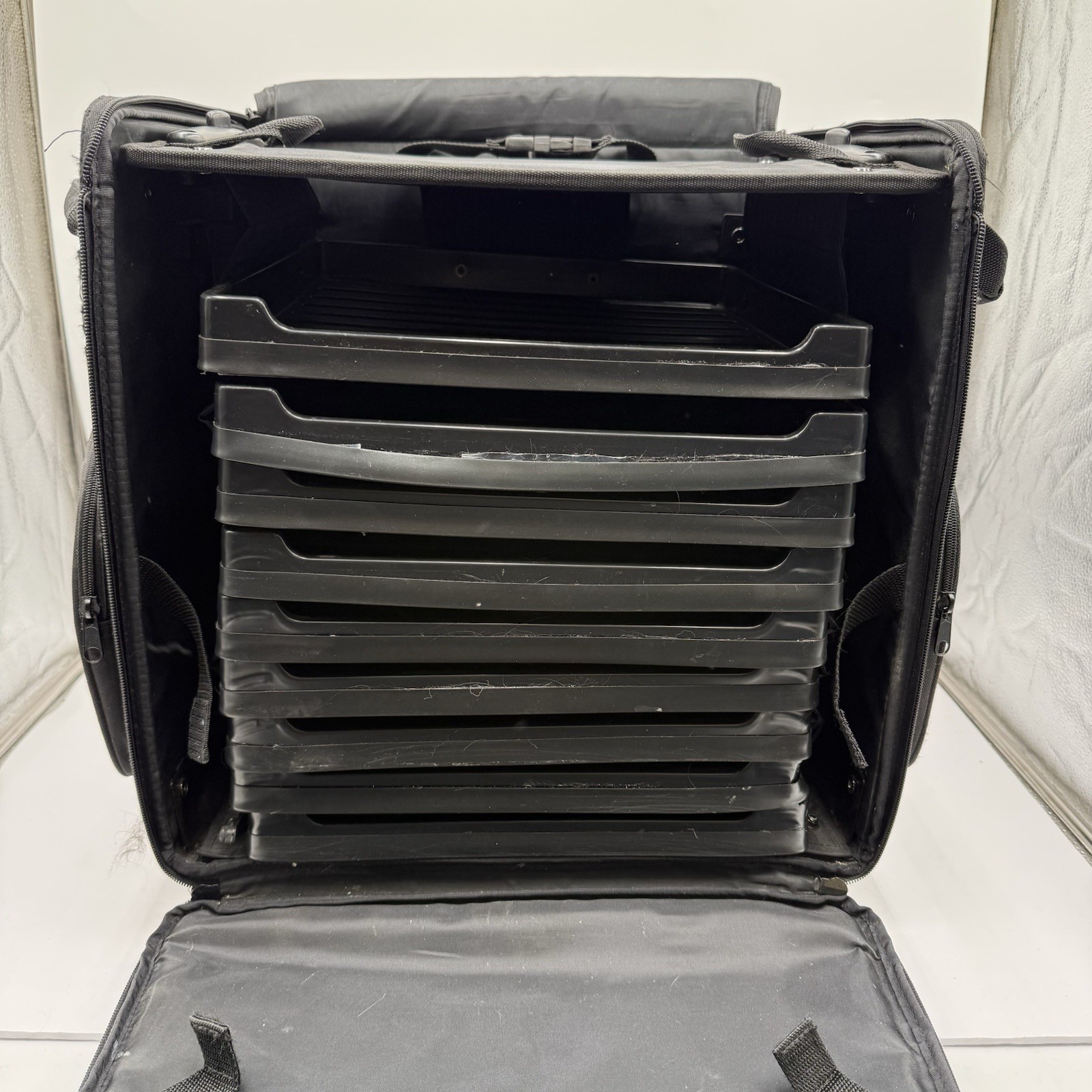 Crop In Style P3 Rolling Tote Craft Organizer 9 Tray Expandable Case 18″x17″x15″