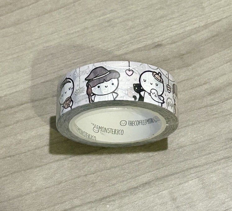 New TCMC Cozy Halloween 1.0 Silver Foil Washi Tape 15 mm The Coffee Monsterz Co.