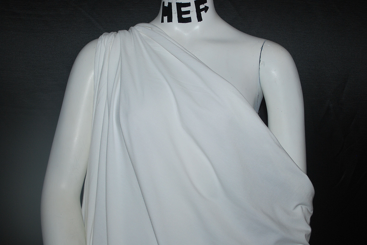 Silky Micro Modal Supima 4 Ways Spandex Jersey Knit Fabric Eco-Friendly White