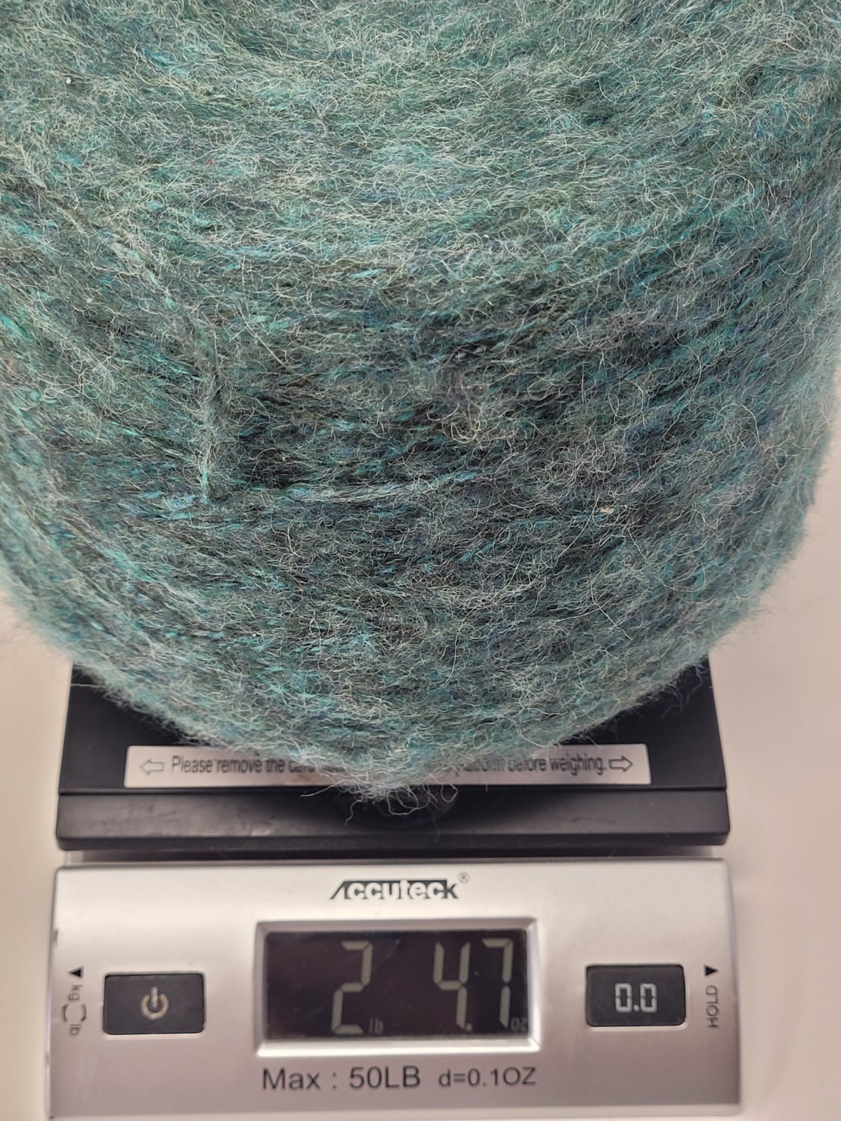 Vintage St. Andre Spinning Inc Mohair Wool large Cone Made In USA Roseau 3.5